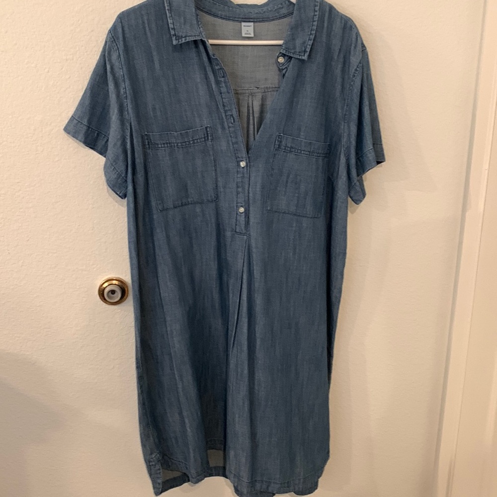 Denim shirt dress